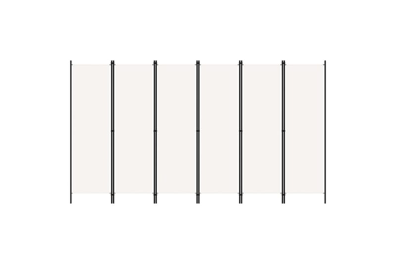 Romdeler med 6 paneler hvit 300x180 cm - Innredning - Romdelere - Bretteskjerm