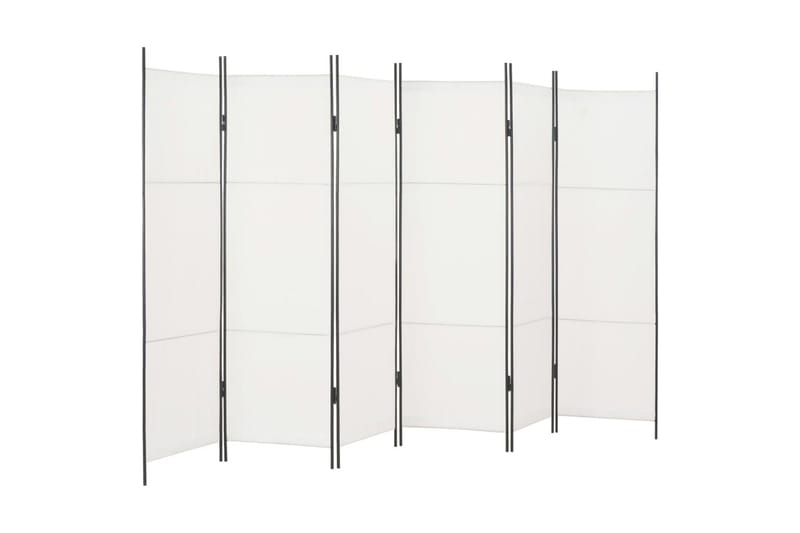Romdeler med 6 paneler hvit 300x180 cm - Hvit - Innredning - Romdelere
