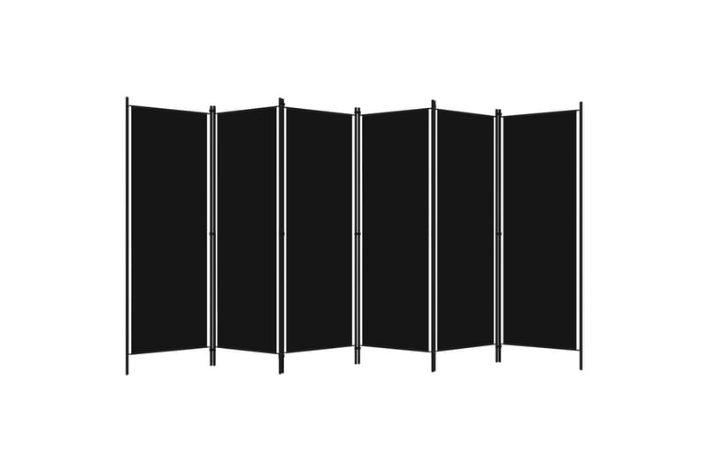 Romdeler med 6 paneler svart 300x180 cm - Innredning - Romdelere