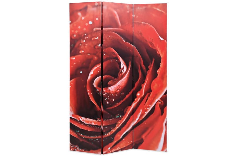 Sammenleggbar romdeler 120x170 cm rose rød - Innredning - Romdelere - Bretteskjerm
