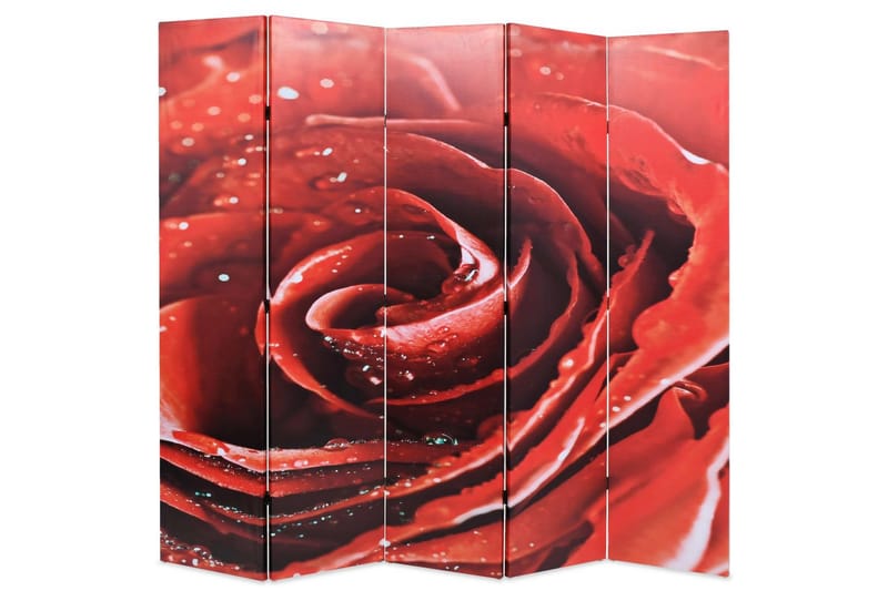 Sammenleggbar romdeler 200x170 cm rose rød - Innredning - Romdelere - Bretteskjerm