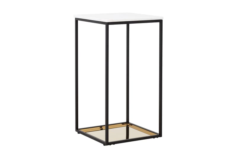 ADRIAN Sidebord 40 cm - Hvit/Svart - Innredning - Små møbler - Brettbord og småbord