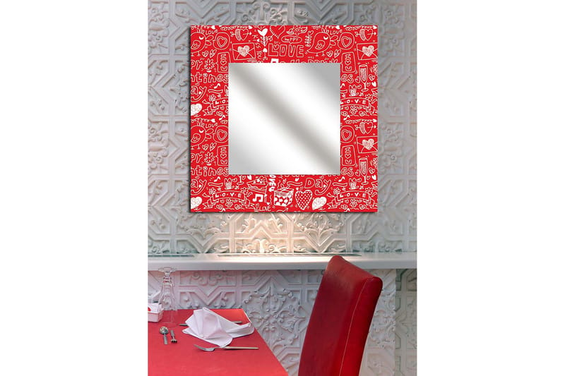 Armavir Dekorspeil 50x50 cm Christmas Love - Plexiglass / flerfarget - Innredning - Speil - Veggspeil
