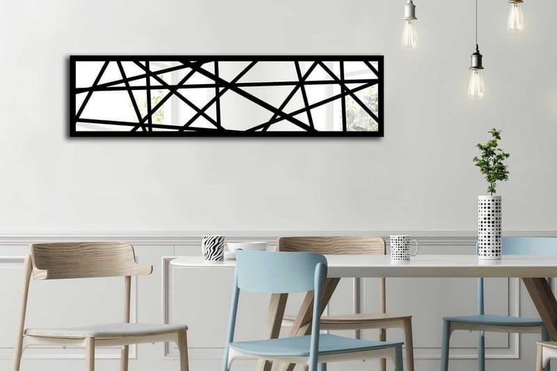 Dekorativ Speil - Flerfarget - Innredning - Veggdekorasjon - Skilt - Metallskilt