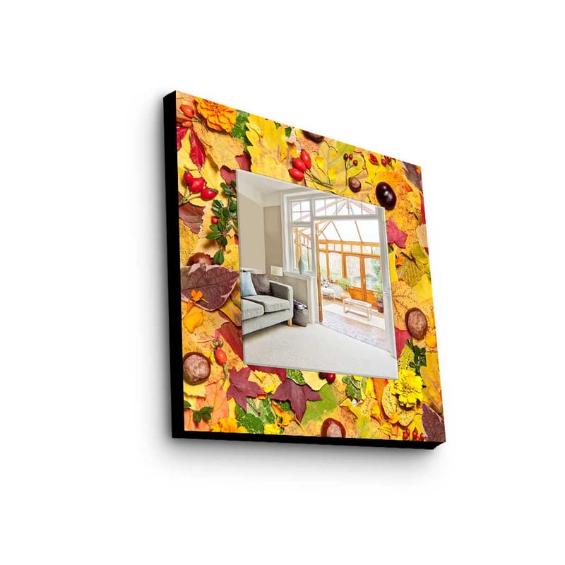 Dekorspeil 50x50 cm - Flerfarget - Innredning - Speil - Veggspeil