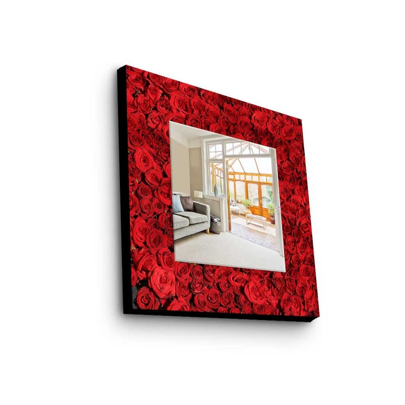 Denisova Dekorspeil 50x50 cm Christmas - Speilglass / stoff / flerfarget - Innredning - Speil - Veggspeil