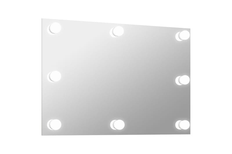 Rammeløst veggspeil med LED-lys rektangulær glass - Silver - Belysning - Innendørsbelysning & Lamper - Bordlampe