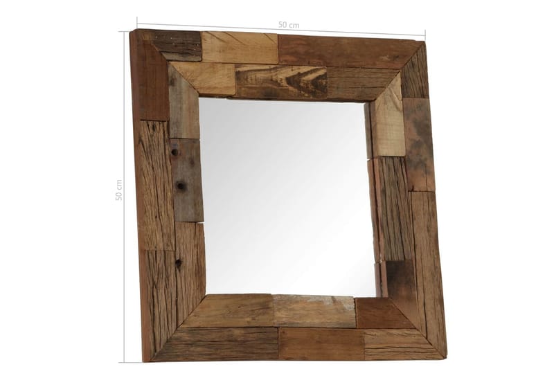 Speil gjenvunnet heltre 50x50 cm - Innredning - Speil - Veggspeil