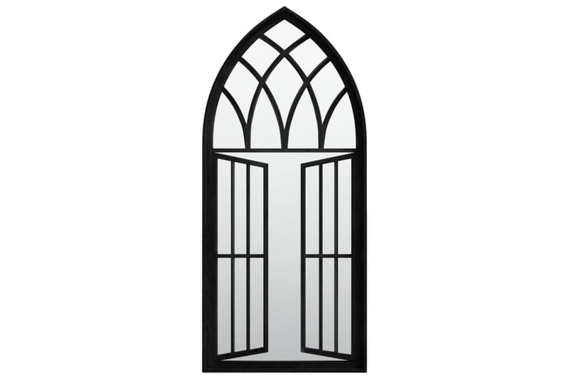 Speil svart 100x45 cm for innendørs bruk jern - Svart - Innredning - Speil - Veggspeil
