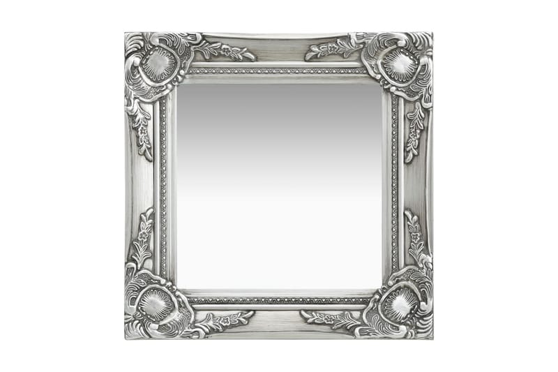 Veggspeil barokkstil 40x40 cm sølv - Innredning - Speil - Veggspeil