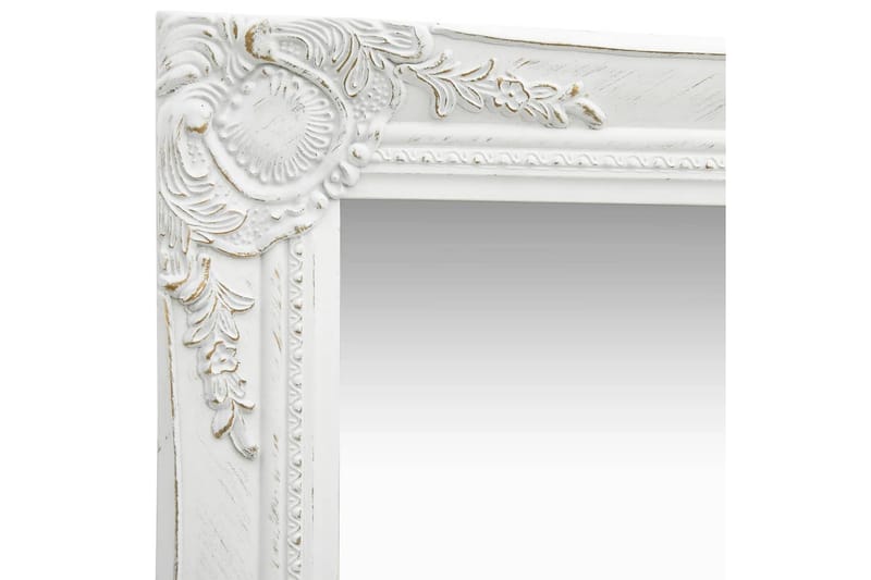 Veggspeil barokkstil 50x50 cm hvit - Innredning - Speil - Veggspeil