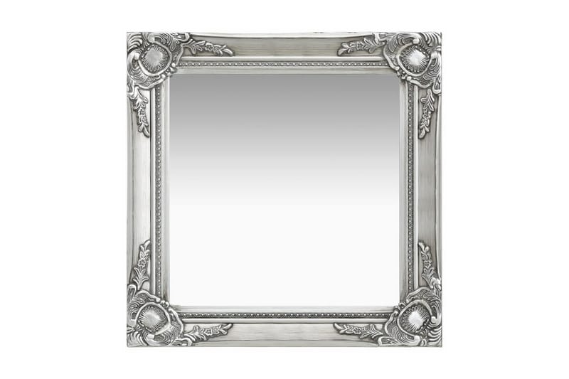 Veggspeil barokkstil 50x50 cm sølv - Innredning - Speil - Veggspeil