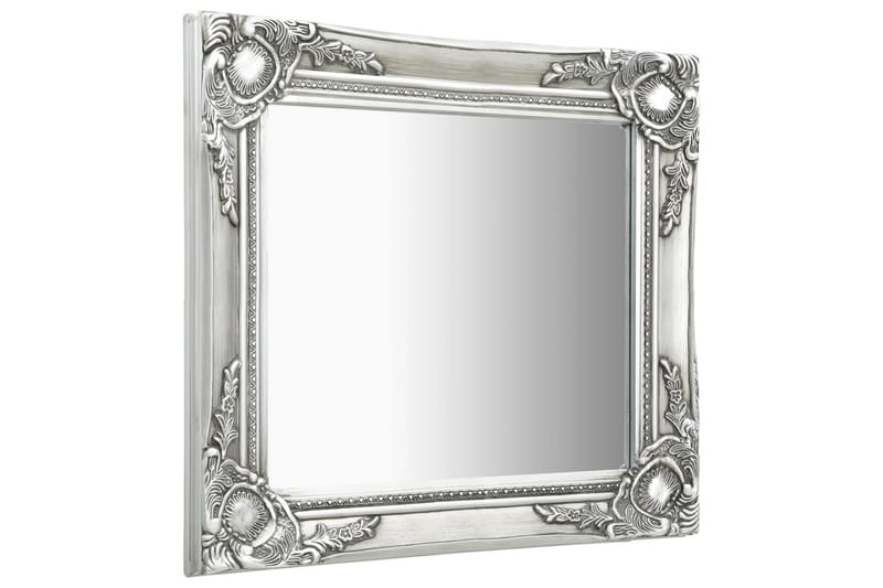 Veggspeil barokkstil 50x50 cm sølv - Innredning - Speil - Veggspeil