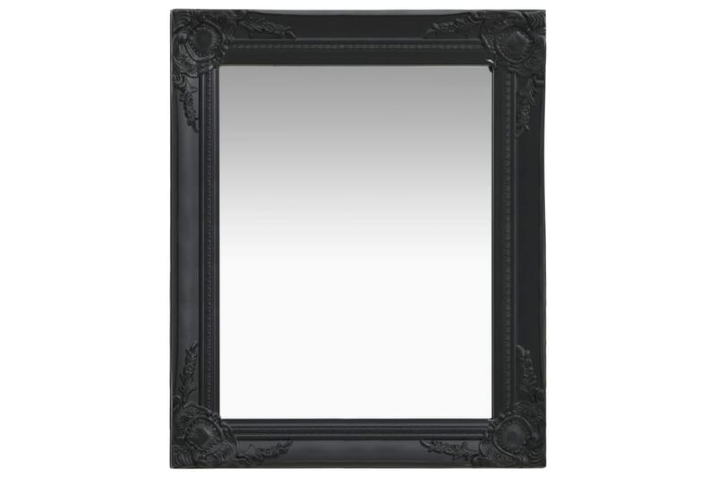 Veggspeil barokkstil 50x60 cm svart - Innredning - Speil - Veggspeil