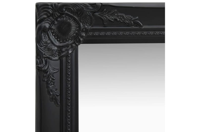 Veggspeil barokkstil 60x40 cm svart - Innredning - Speil - Veggspeil