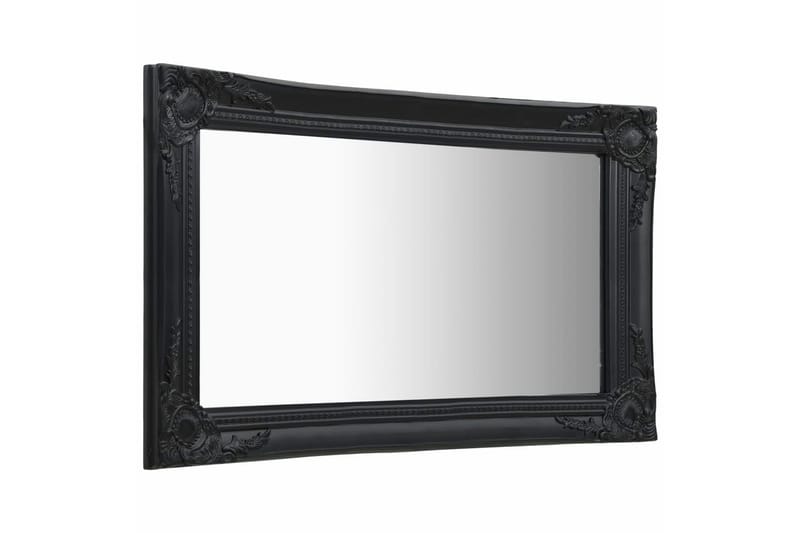 Veggspeil barokkstil 60x40 cm svart - Innredning - Speil - Veggspeil
