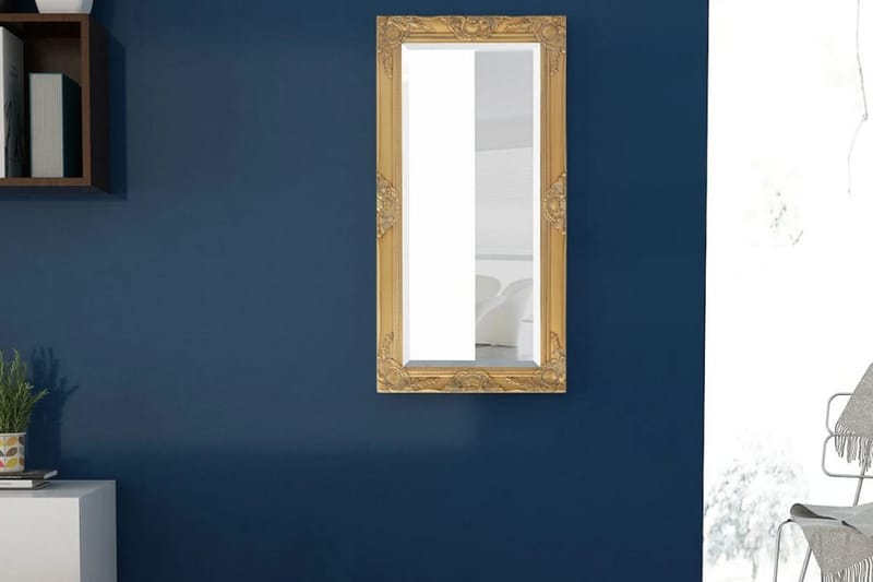 Veggspeil Barokstil 100x50 cm Gull - Innredning - Speil - Veggspeil