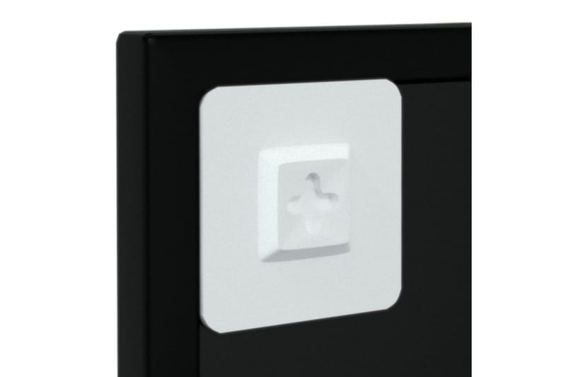 Veggspeil svart 100x40 cm metall - Svart - Innredning - Speil - Veggspeil