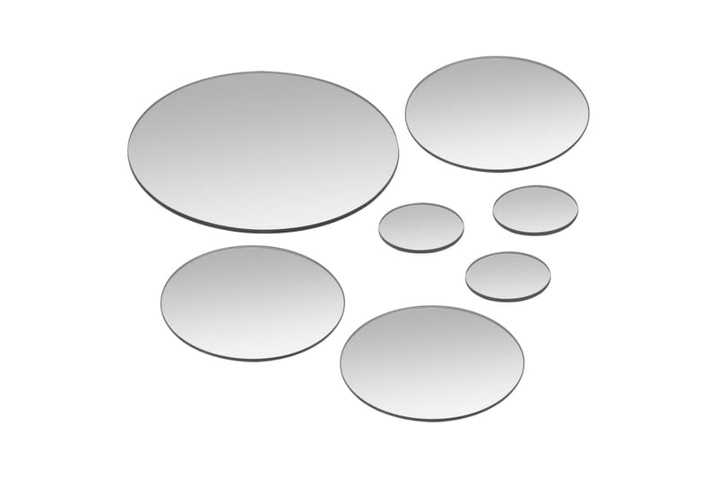 Veggspeilsett 7 deler rundt glass - Innredning - Speil - Veggspeil