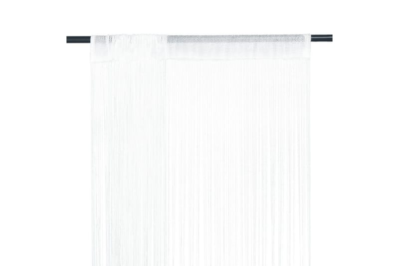 Trådgardiner 2 stk 100x250 cm hvit - Hvit - Innredning - Tekstiler - Gardiner