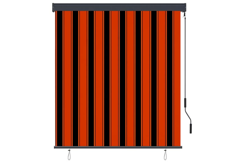 Utendørs rullegardin 140x250 cm oransje og brun - Oransj - Innredning - Tekstiler - Gardiner