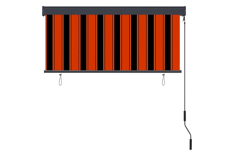 Utendørs rullegardin 140x250 cm oransje og brun - Oransj - Innredning - Tekstiler - Gardiner
