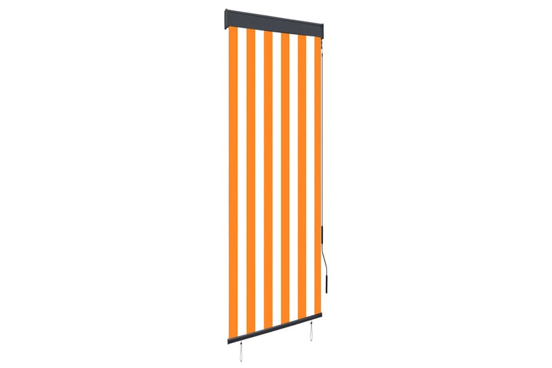 Utendørs rullegardin 60x250 cm hvit og oransje - Oransj - Innredning - Tekstiler - Gardiner