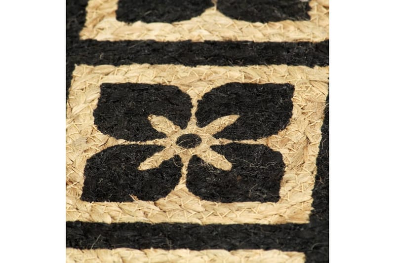 Bordmatter 6 stk svart 38 cm rund jute - Innredning - Tekstiler - Kjøkkentekstiler