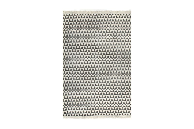 Gulvsteppe kilim-vevet bomull m. mønster 120x180cm/hvit - Innredning - Tepper & Matter - Kelimtepper