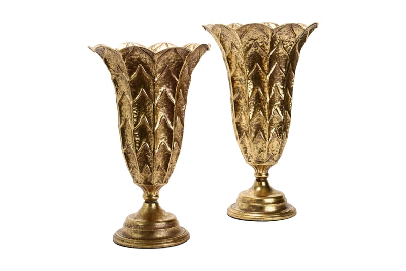 Furchner Vase 31x51 cm - Gull - Hagemøbler - Øvrig utendørs - Tilbehør utendørs - Hagekrukker