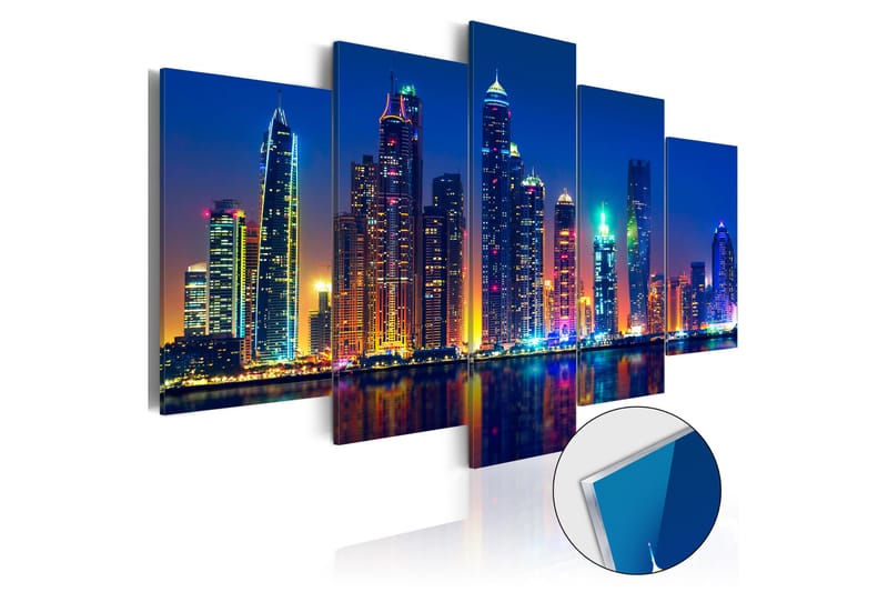 Bilde På Akryl Nights In Dubai 200x100 - Finnes i flere størrelser - Innredning - Veggdekorasjon - Bilder & kunst
