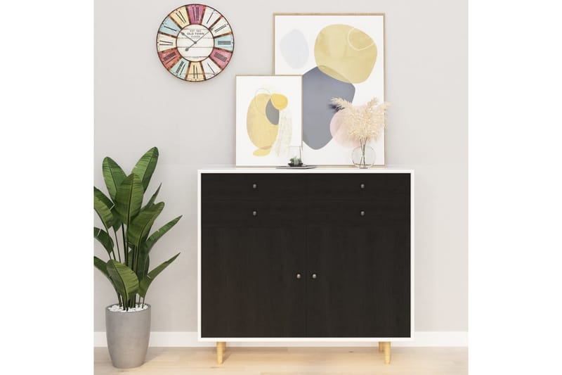 Selvklebende folie til møbler 500x90 cm PVC mørk trefarge - Svart - Innredning - Veggdekorasjon - Dekorativ plast - Vindufolie