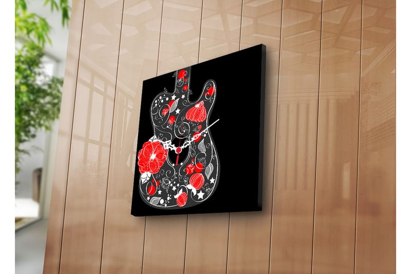 Dekorativ Canvasbilde med Klokke - Flerfarget - Innredning - Veggdekorasjon - Veggklokke