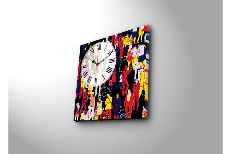 Dekorativ Canvasbilde med Klokke - Flerfarget - Innredning - Veggdekorasjon - Klokker