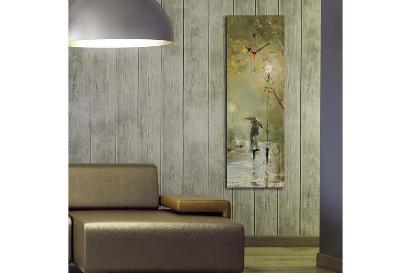 Dekorativ Canvasbilde med Klokke - Flerfarget - Innredning - Veggdekorasjon - Veggklokke