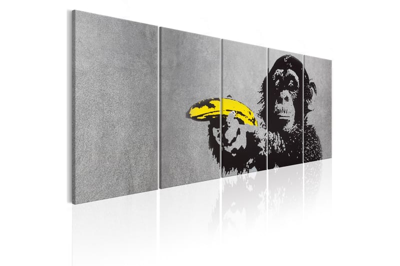 Bilde Monkey And Banana 225x90 - Finnes i flere størrelser - Innredning - Veggdekorasjon - Lerretsbilder
