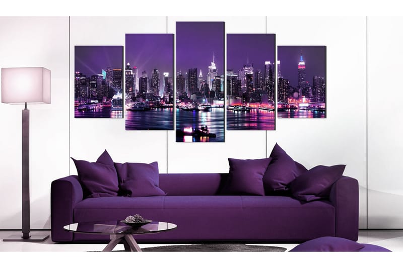 Bilde Purple Sky 200x100 - Finnes i flere størrelser - Innredning - Veggdekorasjon - Lerretsbilder