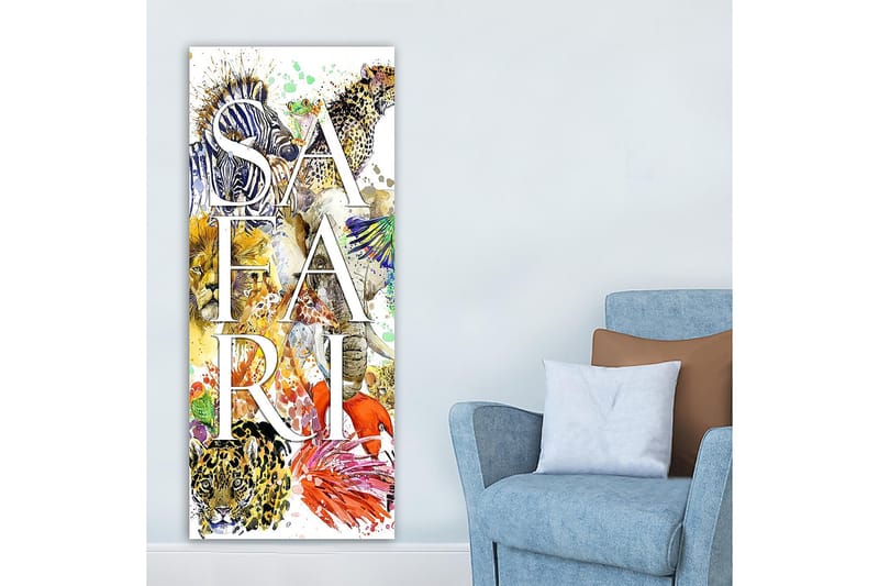 Canvasbilde DKY Text Flerfarget - 50x120 cm - Innredning - Veggdekorasjon - Lerretsbilder