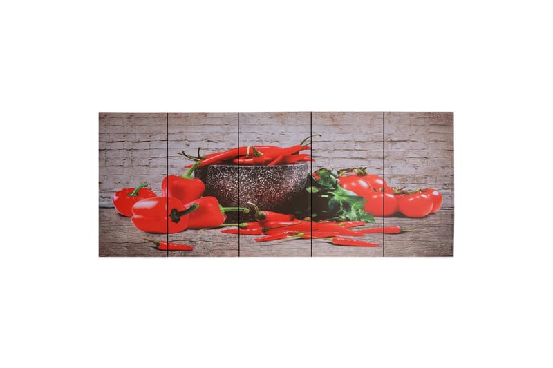 Lerretsbilde paprika flerfarget 150x60 cm - Innredning - Veggdekorasjon - Lerretsbilder