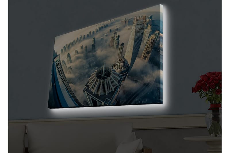 Veggdekorasjon LED-belysning Canvas Bilde - Innredning - Veggdekorasjon - Lerretsbilder