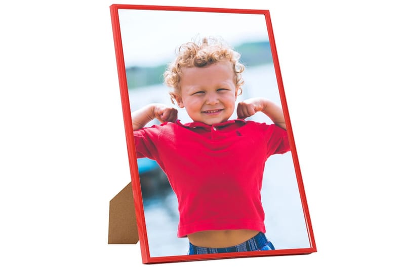 Fotorammekollasje for vegg eller bord 5 stk 50x60 cm rød MDF - Rød - Innredning - Veggdekorasjon - Rammer - Collageramme