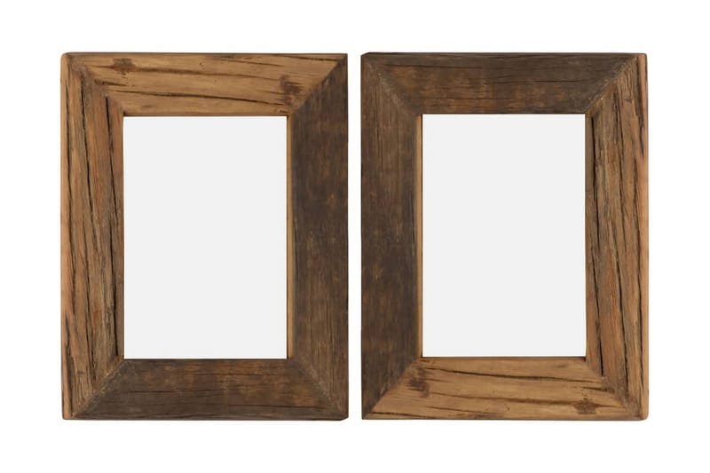 Fotorammer 2 stk 25x30 cm gjenvunnet heltre og glass - Innredning - Veggdekorasjon