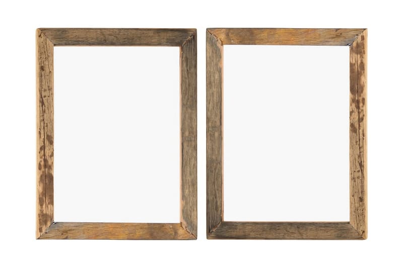Fotorammer 2 stk 50x60 cm gjenvunnet heltre og glass - Innredning - Veggdekorasjon - Rammer - Fotoramme