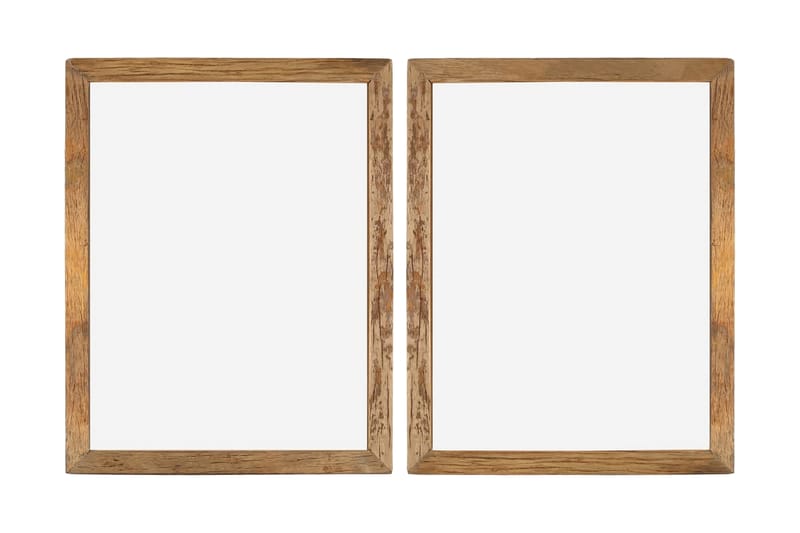 Fotorammer 2 stk 90x70 cm gjenvunnet heltre og glass - Innredning - Veggdekorasjon - Rammer - Fotoramme