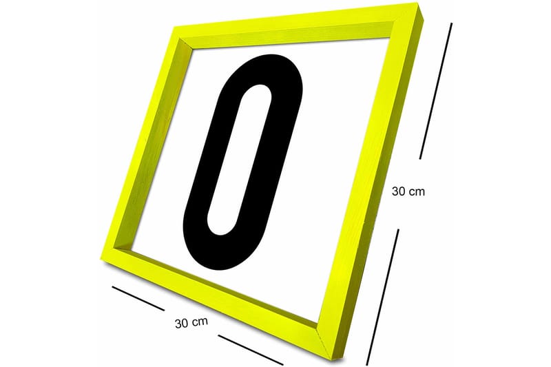 Bilde Letter med Ramme Flerfarget - 33x03 cm - Innredning - Veggdekorasjon - Rammer - Ramme poster