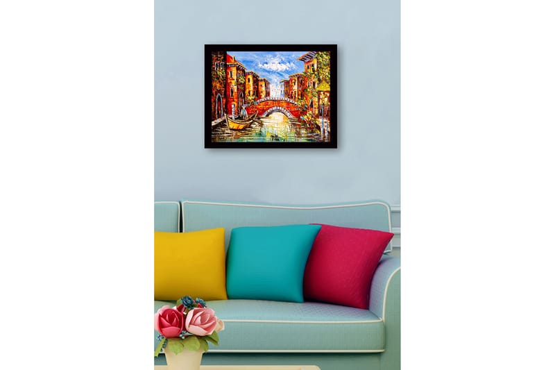 Dekorativ InnRammemet MDF-maling 41x56 cm - Flerfarget - Innredning - Veggdekorasjon - Rammer - Ramme poster