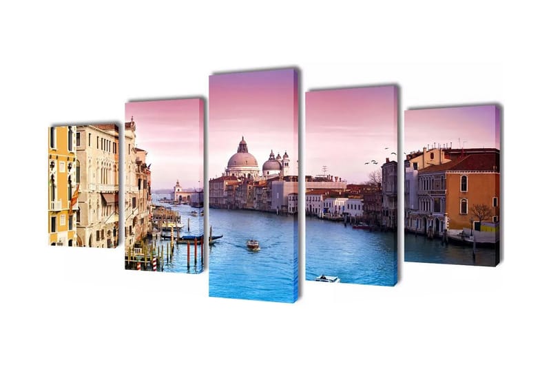 Lerretsbilde delt Venezia 200 x 100 cm - Innredning - Veggdekorasjon - Rammer