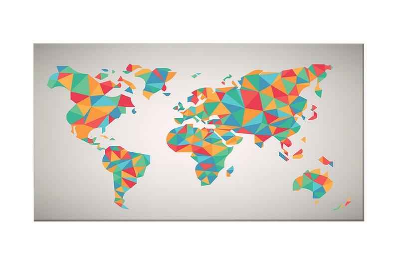World Map Bilde - Homemania - Innredning - Bilder & kunst - Lerretsbilder