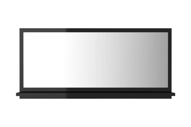 Baderomsspeil høyglans svart 80x10,5x37 cm sponplate - Svart - Innredning - Veggdekorasjon - Speil