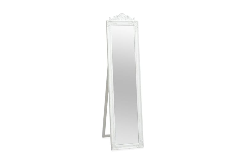 Frittstående speil barokstil 160x40 cm hvit - Innredning - Veggdekorasjon - Speil